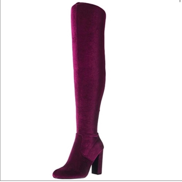 Steve Madden Shoes - Steve Madden Emotion Burg Velvet Thigh Boots Sz 7M